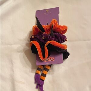 Piper Kids Witch Hat scrunchy 4 piece set- Orange, Purple, Black